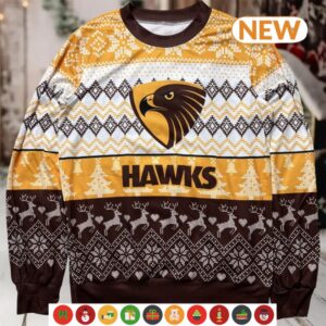 AFL Hawthorn Football Club Ugly Christmas Sweater