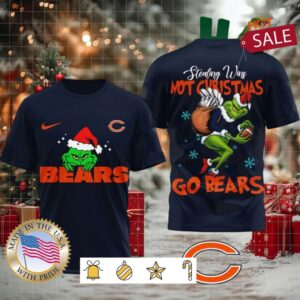 Chicago Bears NFL Grinch Dr. Seuss Stealing Wins Not Christmas Shirt