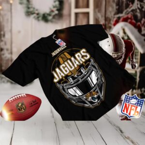 Jacksonville Jaguars NFL Black Team Helmet T Shirt
