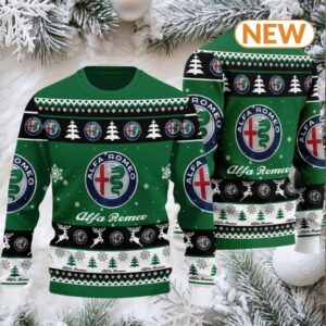 Alfa Romeo 2025 Christmas Green Ugly Sweater Alfa Romeo 2025 Christmas Green Ugly Sweater