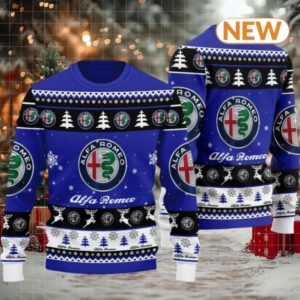 Alfa Romeo 2025 Christmas Navy Ugly Sweater