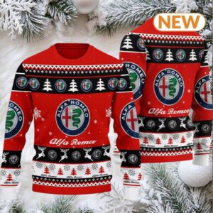 Alfa Romeo 2025 Christmas Red Ugly Sweater Alfa Romeo 2025 Christmas Red Ugly Sweater