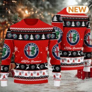 Alfa Romeo 2025 Christmas Red Ugly Sweater