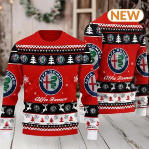 Alfa Romeo 2024 Christmas Red Ugly Sweater