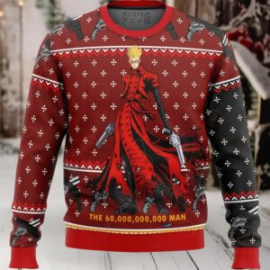 Anime Inspired Red Sweater – Unique Graphic Design, Perfect Holiday Gift