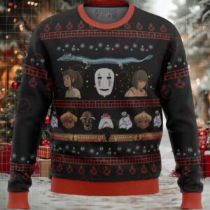 Anime Themed Ugly Christmas Sweater – Unique Holiday Gift For Fans