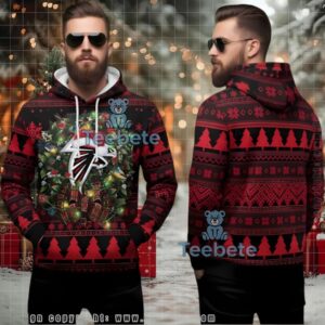 Atlanta Falcons Christmas Wreath Ugly 3D Hoodie Festive Design
