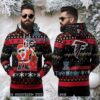 Atlanta Falcons Jack Skellington Ugly Christmas 3D Hoodie