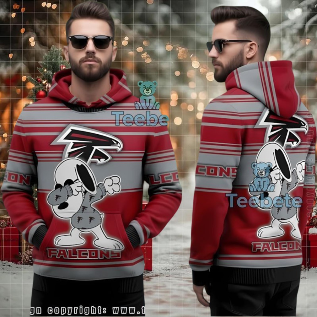 Atlanta Falcons Dabbing Snoopy Ugly 3D Hoodie Fan Apparel