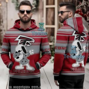 Atlanta Falcons Dabbing Snoopy Ugly 3D Hoodie Fan Apparel