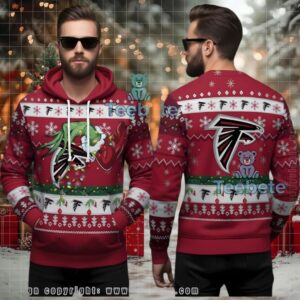 Atlanta Falcons Grinch Hand Ugly 3D Hoodie Christmas