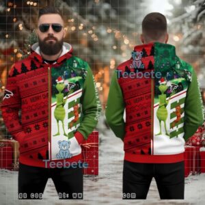 Atlanta Falcons Grinch Max Dog Ugly 3D Hoodie Christmas Gift