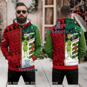 Atlanta Falcons Grinch Max Dog Ugly 3D Hoodie Christmas Gift