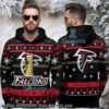 Atlanta Falcons Custom Name Number Ugly Holiday 3D Hoodie Atlanta Falcons Custom Name Number Ugly Holiday 3D Hoodie