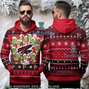Atlanta Falcons Grinch Ugly 3D Hoodie Festive Apparel Atlanta Falcons Grinch Ugly 3D Hoodie Festive Apparel