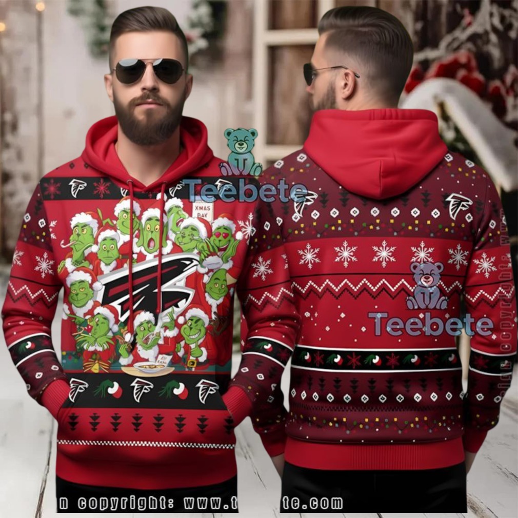 Atlanta Falcons Grinch Ugly 3D Hoodie Festive Apparel Atlanta Falcons Grinch Ugly 3D Hoodie Festive Apparel