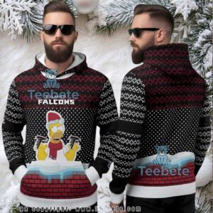 Atlanta Falcons Homer Simpson Ugly 3D Hoodie Christmas Atlanta Falcons Homer Simpson Ugly 3D Hoodie Christmas