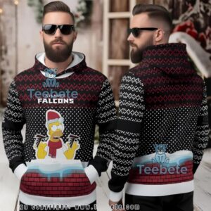 Atlanta Falcons Homer Simpson Ugly 3D Hoodie Christmas
