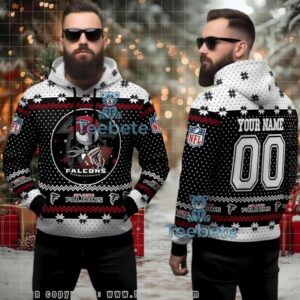 Atlanta Falcons Jack Skellington Ugly 3D Hoodie Nightmare Before Christmas