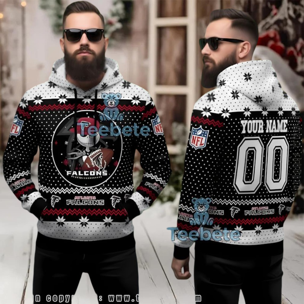 Atlanta Falcons Jack Skellington Ugly 3D Hoodie Nightmare Before Christmas Atlanta Falcons Jack Skellington Ugly 3D Hoodie Nightmare Before Christmas