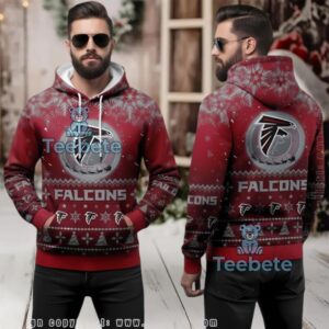 Atlanta Falcons Logo Ugly 3D Hoodie Winter Holiday Gift