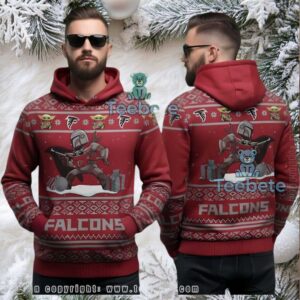 Atlanta Falcons Mandalorian Grogu Christmas Ugly 3D Hoodie Atlanta Falcons Mandalorian Grogu Christmas Ugly 3D Hoodie