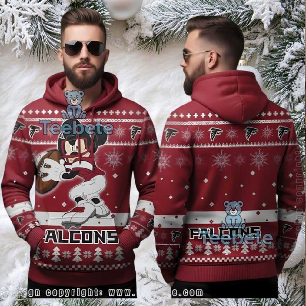 Atlanta Falcons Mickey Mouse Ugly 3D Hoodie Festive Gift