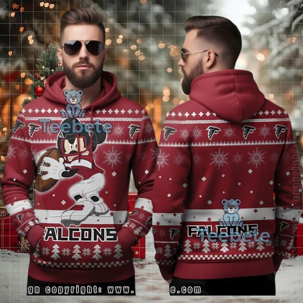 Atlanta Falcons Mickey Mouse Ugly 3D Hoodie Festive Gift