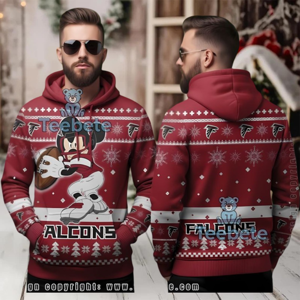 Atlanta Falcons Mickey Mouse Ugly 3D Hoodie Festive Gift Atlanta Falcons Mickey Mouse Ugly 3D Hoodie Festive Gift
