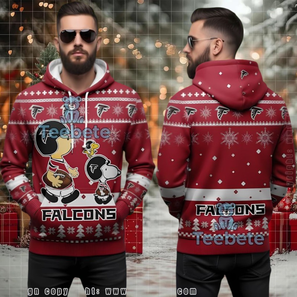 Atlanta Falcons Peanuts Charlie Brown Snoopy Ugly 3D Hoodie Atlanta Falcons Peanuts Charlie Brown Snoopy Ugly 3D Hoodie