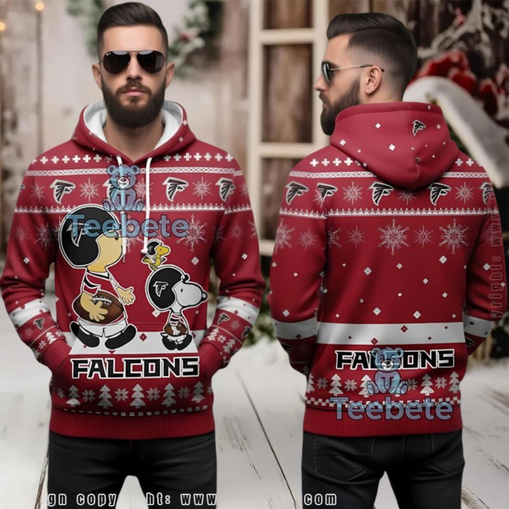Atlanta Falcons Peanuts Charlie Brown Snoopy Ugly 3D Hoodie Atlanta Falcons Peanuts Charlie Brown Snoopy Ugly 3D Hoodie