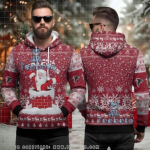 Atlanta Falcons Red Santa Dab Ugly Christmas 3D Hoodie