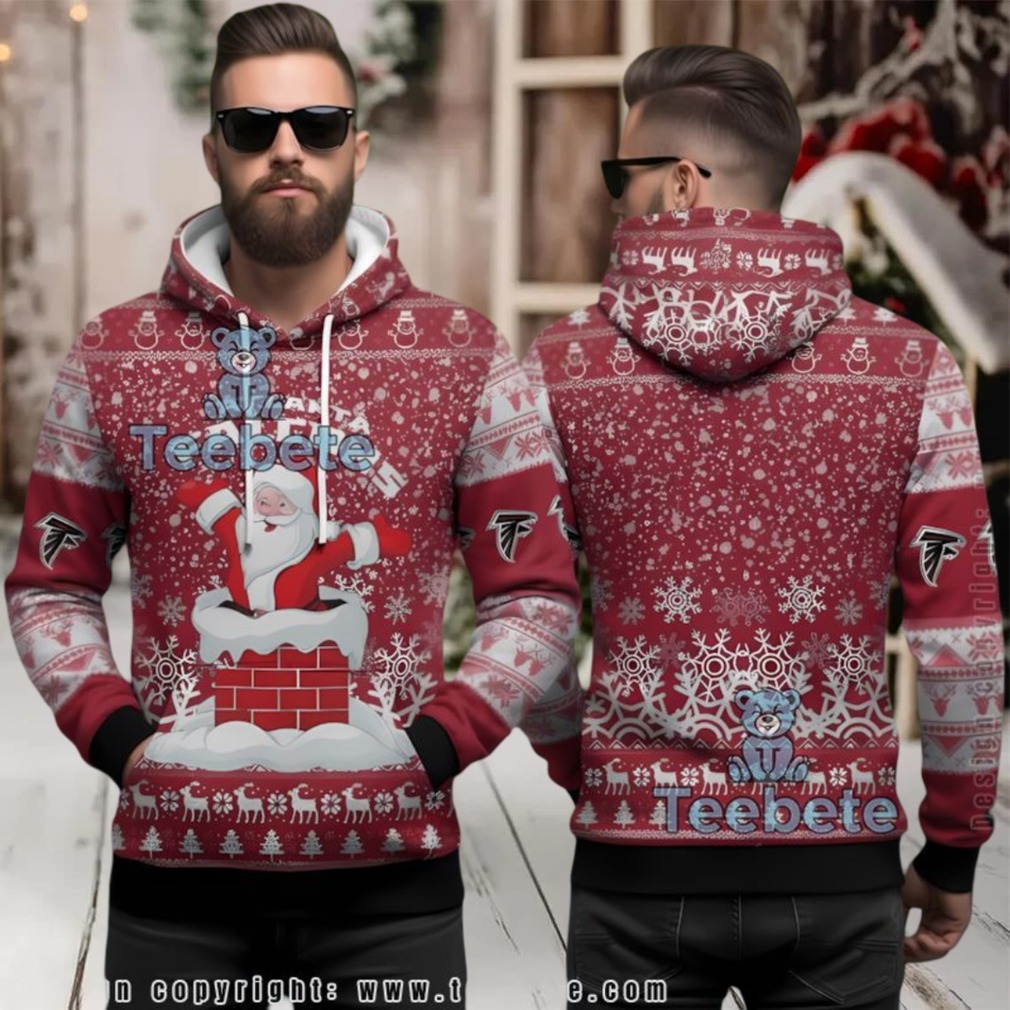 Atlanta Falcons Red Santa Dab Ugly Christmas 3D Hoodie Atlanta Falcons Red Santa Dab Ugly Christmas 3D Hoodie