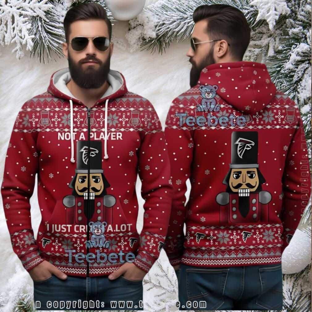 Atlanta Falcons Red Ugly Christmas 3D Hoodie Nutcracker Player Crush Atlanta Falcons Red Ugly Christmas 3D Hoodie Nutcracker Player Crush