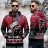 Atlanta Falcons Skull Floral Ugly 3D Hoodie Christmas Atlanta Falcons Skull Floral Ugly 3D Hoodie Christmas