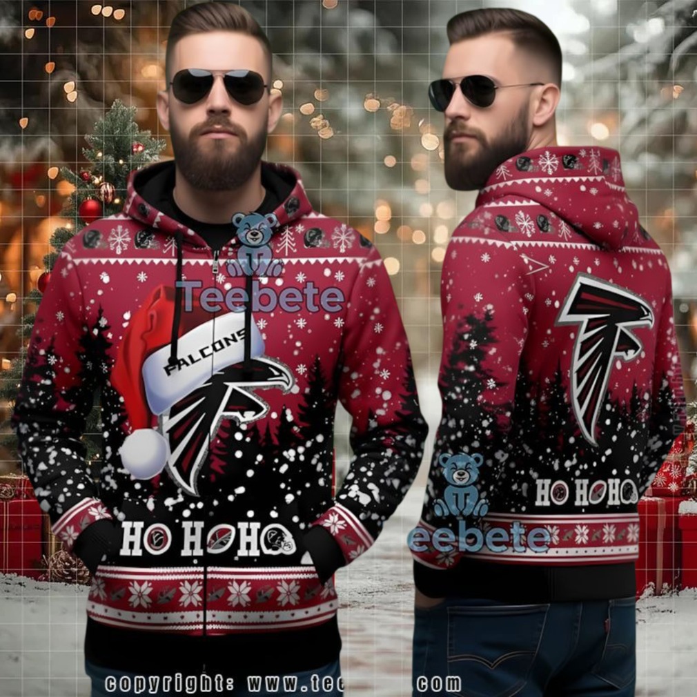 Atlanta Falcons Santa Ugly 3D Hoodie Holiday Fan Gear Atlanta Falcons Santa Ugly 3D Hoodie Holiday Fan Gear