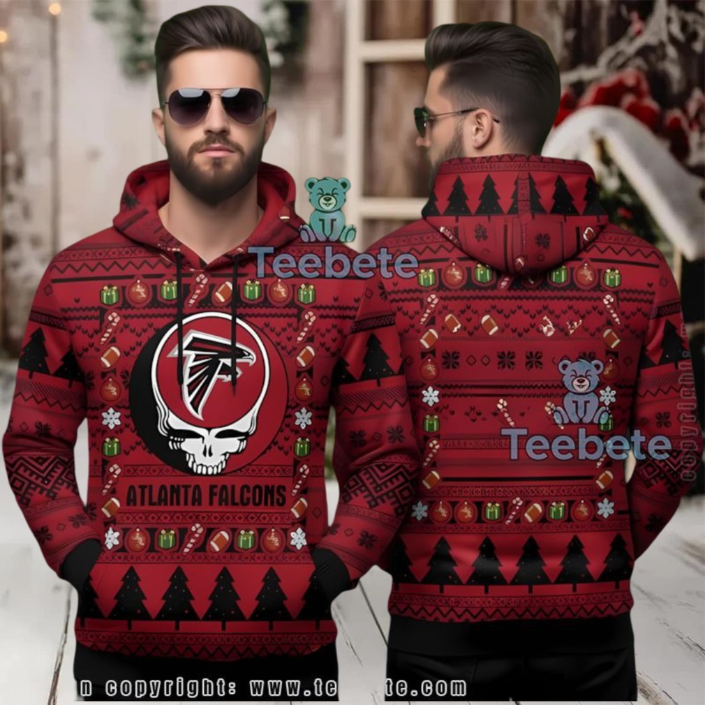 Atlanta Falcons Skull Head Ugly 3D Hoodie Festive Apparel Atlanta Falcons Skull Head Ugly 3D Hoodie Festive Apparel
