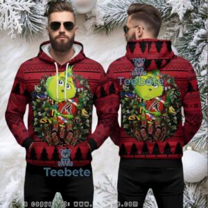 Atlanta Falcons The Grinch Hug Ball Ugly 3D Hoodie Holiday Atlanta Falcons The Grinch Hug Ball Ugly 3D Hoodie Holiday