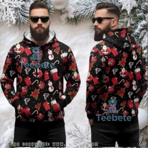 Atlanta Falcons Ugly 3D Hoodie Santa Snowman Pattern Atlanta Falcons Ugly 3D Hoodie Santa Snowman Pattern