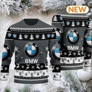 BMW 2024 Christmas Gray Ugly Sweater