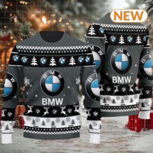 BMW 2024 Christmas Gray Ugly Sweater