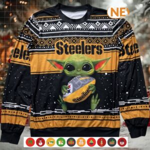 Baby Yoda Pittsburgh Steelers Ugly Christmas Sweater