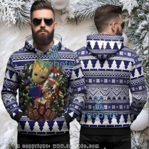 Baltimore Ravens Christmas Baby Groot Ugly 3D Hoodie Baltimore Ravens Christmas Baby Groot Ugly 3D Hoodie