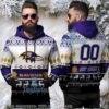 Baltimore Ravens Holiday Wreath Ugly 3D Hoodie Christmas Tree Pattern