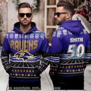 Baltimore Ravens Custom Ugly 3D Hoodie Nfl Game Day Gear