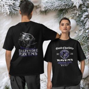 Baltimore Ravens Darkness Falls Good Charlotte 2025 two sided T shirt