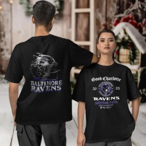 Baltimore Ravens Darkness Falls Good Charlotte 2025 two sided T shirt