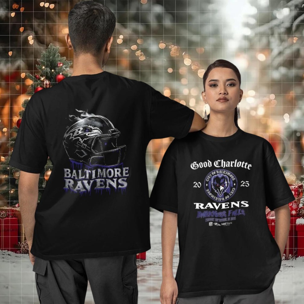 Baltimore Ravens Darkness Falls Good Charlotte 2025 two sided T shirt Baltimore Ravens Darkness Falls Good Charlotte 2025 two sided T shirt