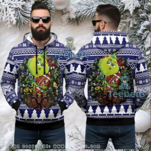 Baltimore Ravens Grinch Hugging Ball Ugly 3D Hoodie Holiday Baltimore Ravens Grinch Hugging Ball Ugly 3D Hoodie Holiday