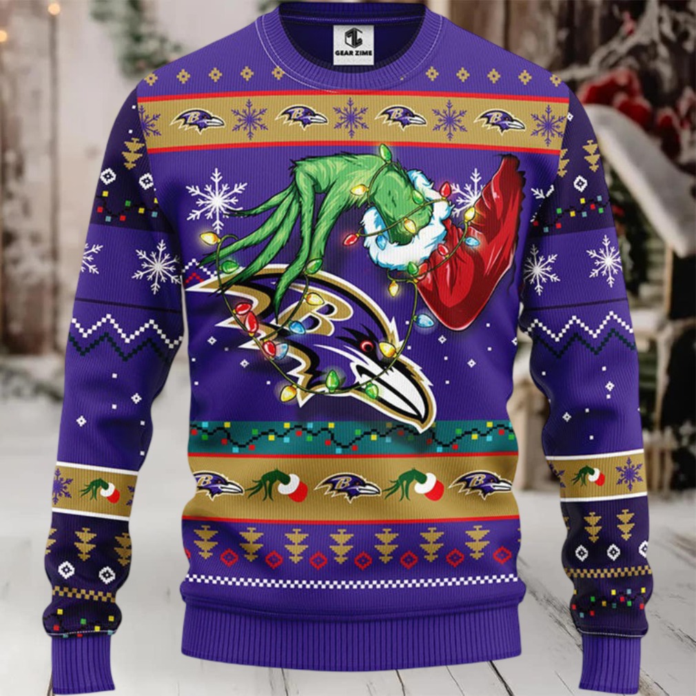 Baltimore Ravens Grinch Ugly Christmas Sweater, Grinch Xmas Sweater Baltimore Ravens Grinch Ugly Christmas Sweater, Grinch Xmas Sweater